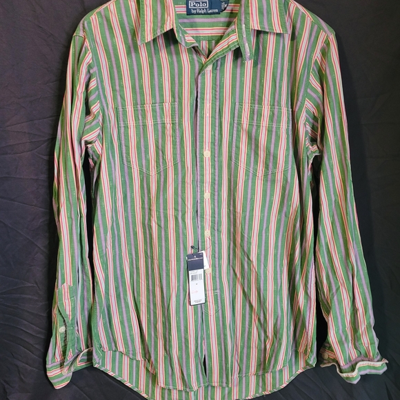 Ralph Lauren Other - Polo by Ralph Lauren Green Striped Men's Button-Down Shirt